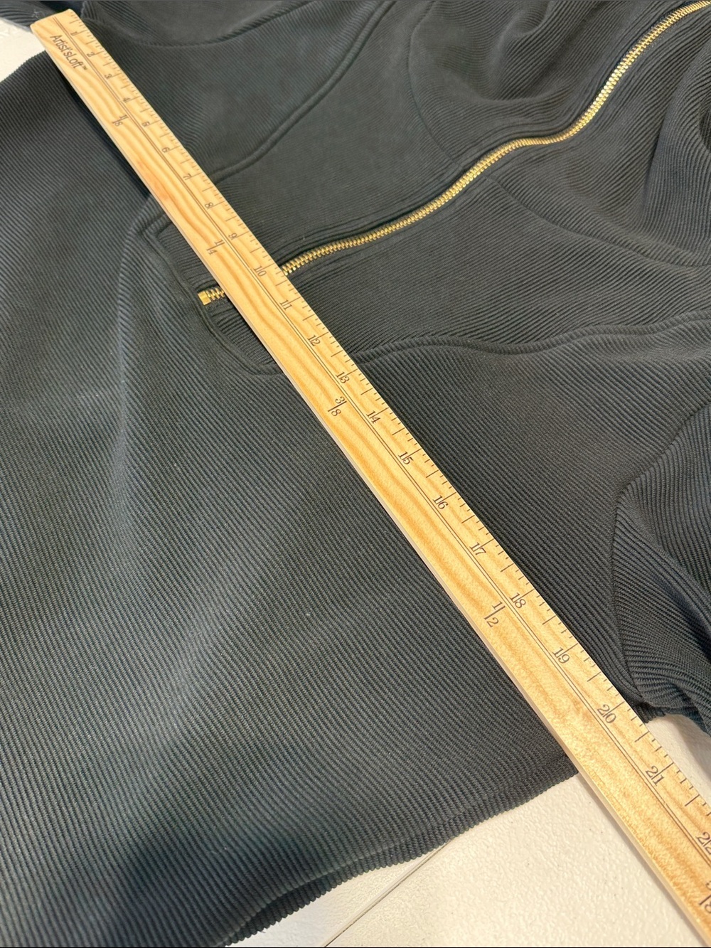 Varley Black Ribbed Funnel-Neck Sweatshirt Size X Small - Picture 6 of 7